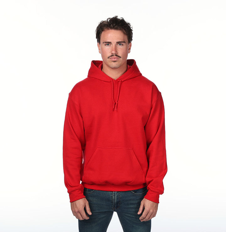 Gildan G185 Heavy Blend hooded sweatshirt in cherry red