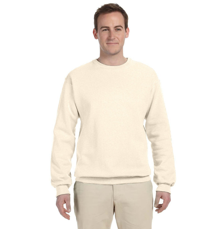 Jerzees 562 fleece crew in sweet cream